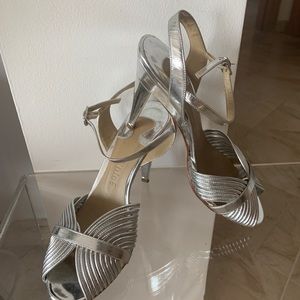 Chloe silver dressy sandals 36 1/2  6.5